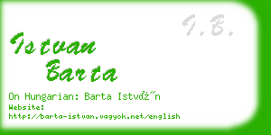 istvan barta business card